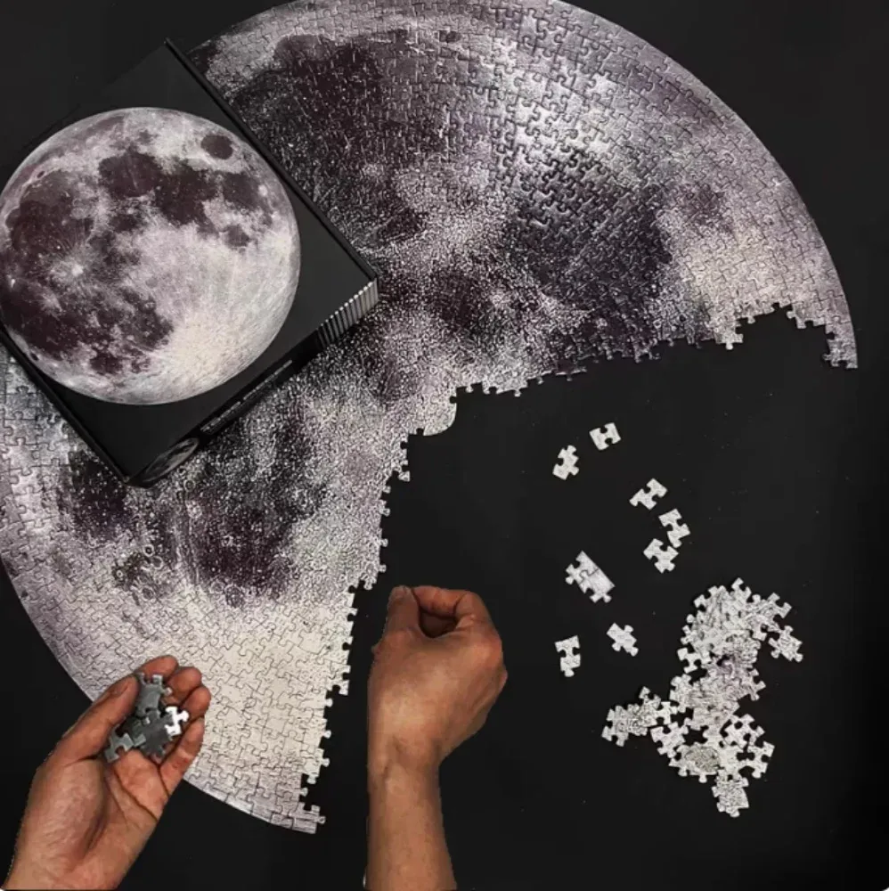1000 Stück riesiges Raum-Mond-Erde-Puzzle, matte Oberfläche, staubdicht, für Erwachsene, Sternenhimmel, Flugzeug, Puzzle, Wanddekoration, Geschenk