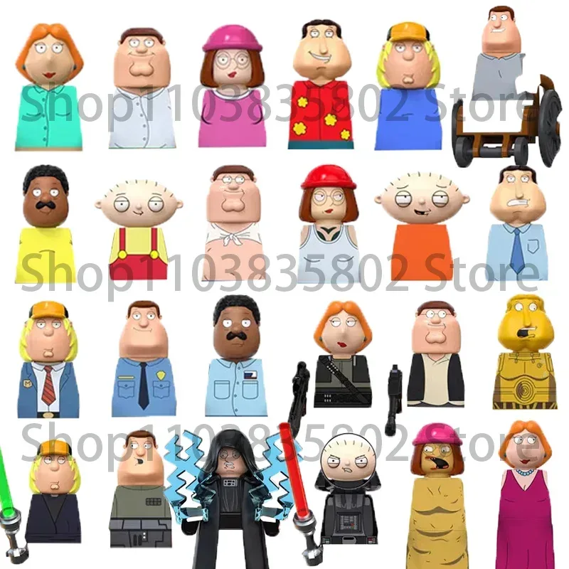 8-teiliges Set Cartoon TV Peter Stewie Lois Meg Griffin Bausteine Family Guy Actionfiguren Weihnachtsgeschenke