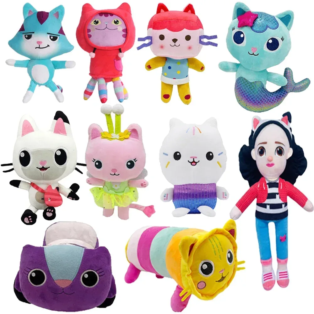 Tiere Plüsch Gabby Puppenhaus Schönes Plüsch Gaby Spielzeug Plüsch Haus Katzenpuppe Cartoon Kuscheltiere Meerjungfrau Katze Plüschpuppen Kinder