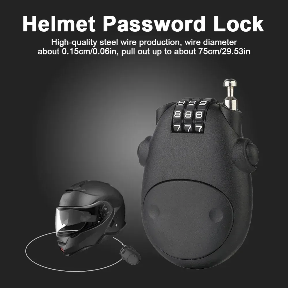 Motorrad Stahl Kabel Code Lock Koffer Auto Schlitten Teleskop Draht Seil Schloss Helm Hochpräzise Code Rad Passwort Lock
