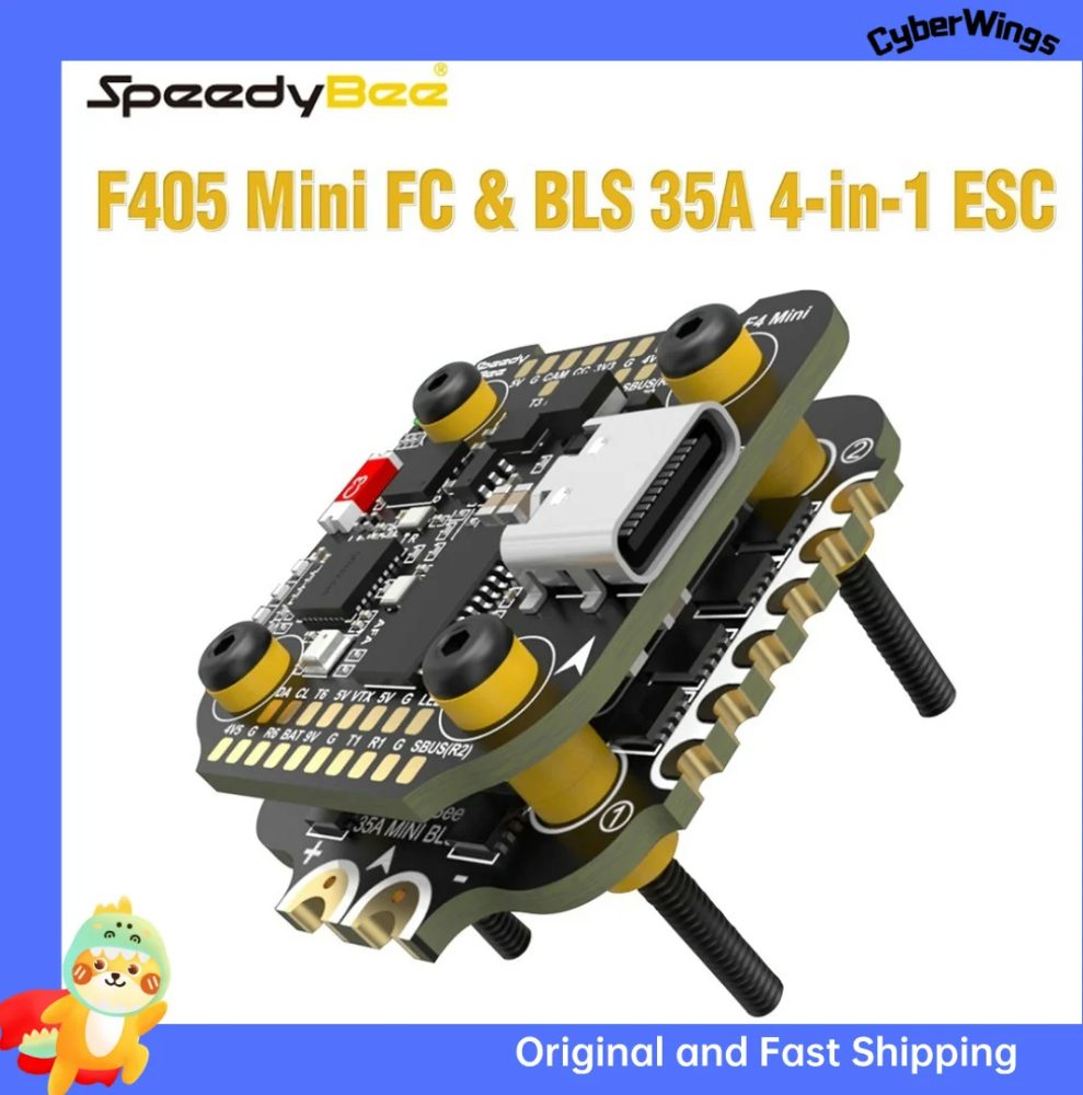 SpeedyBee F405 Mini Flight Controller BLS 35A ESC Mini V2 20x20 Stapel für RC FPV Freestyle Racing
