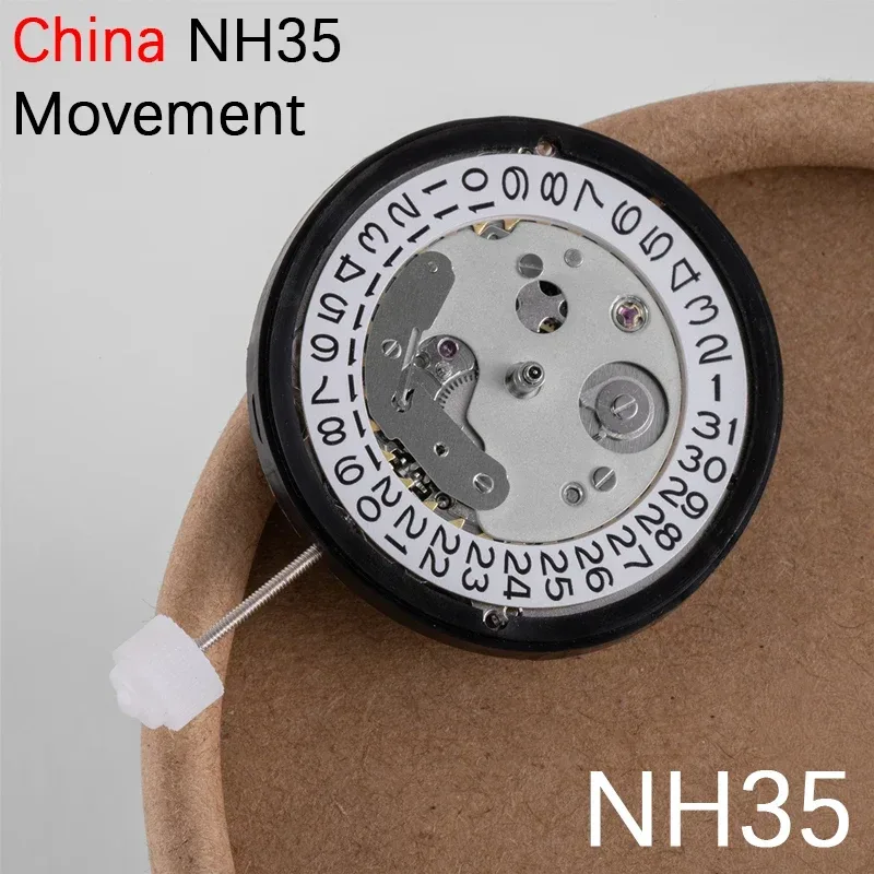 Das chinesische NH35-Uhrwerk kann das japanische NH35-Uhrwerk ersetzen. Datum bei 3 Uhr, Kalender, hohe Genauigkeit, automatisches mechanisches NH35A-Uhrwerk
