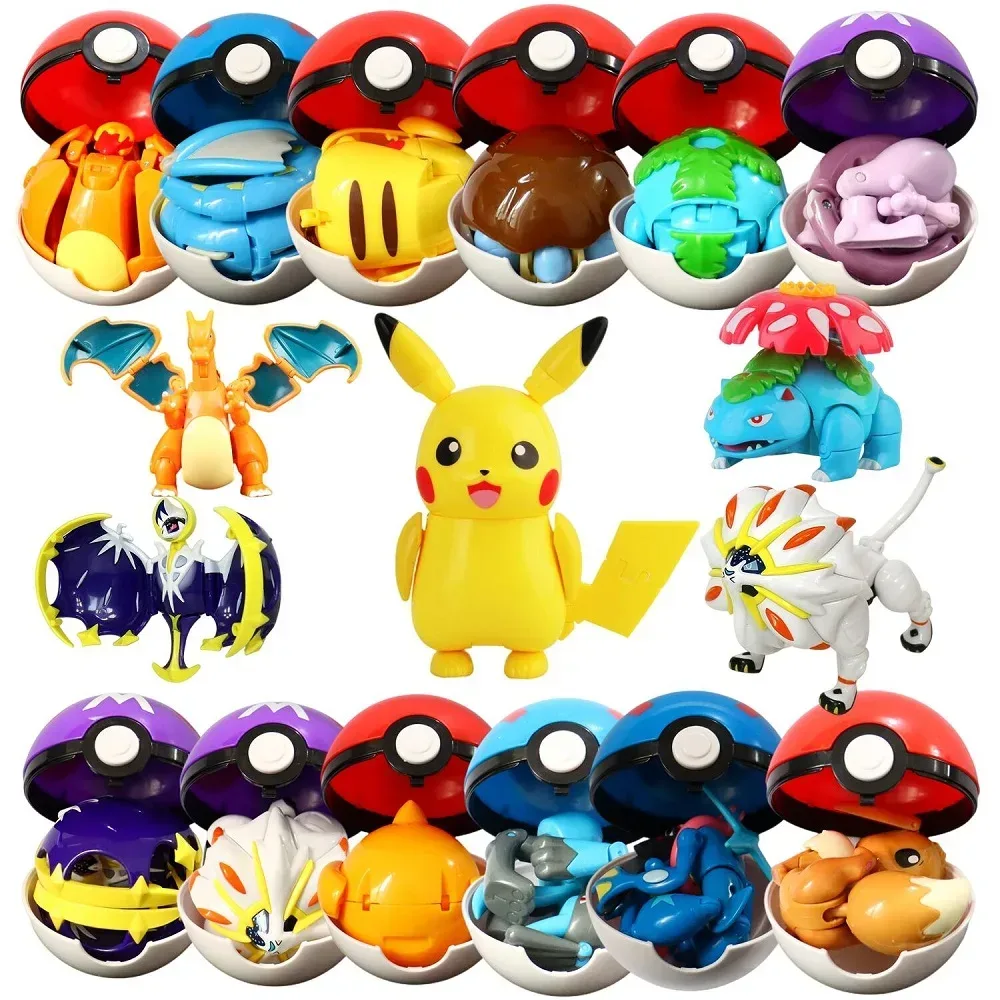 12 Stile Pokemon Figuren Spielzeug Variante Ball Modell Pikachu Jenny Turtle Pocket Monsters Mew-Two Actionfigur Spielzeug Geschenk