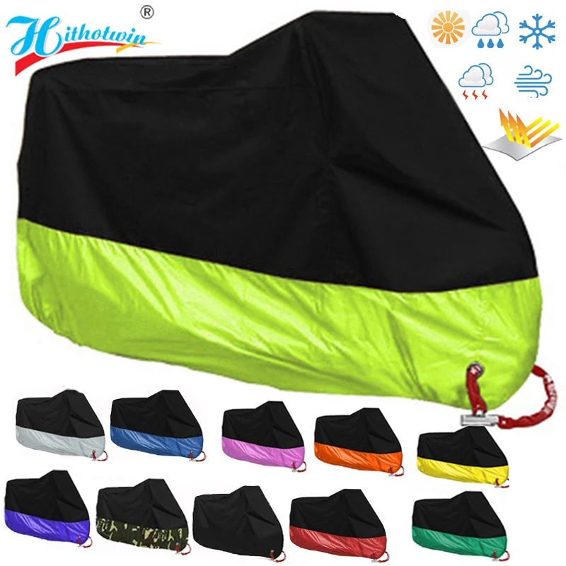 Motorradabdeckung M L XL XXL XXXL XXXXL universal Outdoor UV-Schutz Fahrrad Regen Staubdicht Rollerabdeckungen wasserdicht 15 Farben