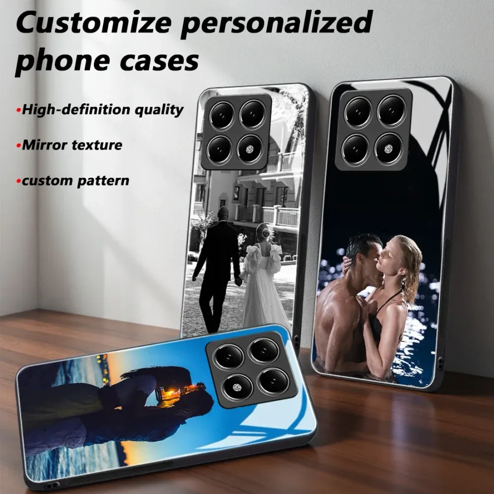 Benutzerdefinierte Fotospiegel-Glas-Handyhülle für Xiaomi 14/14Pro/14 Ultra/14T/14T Pro