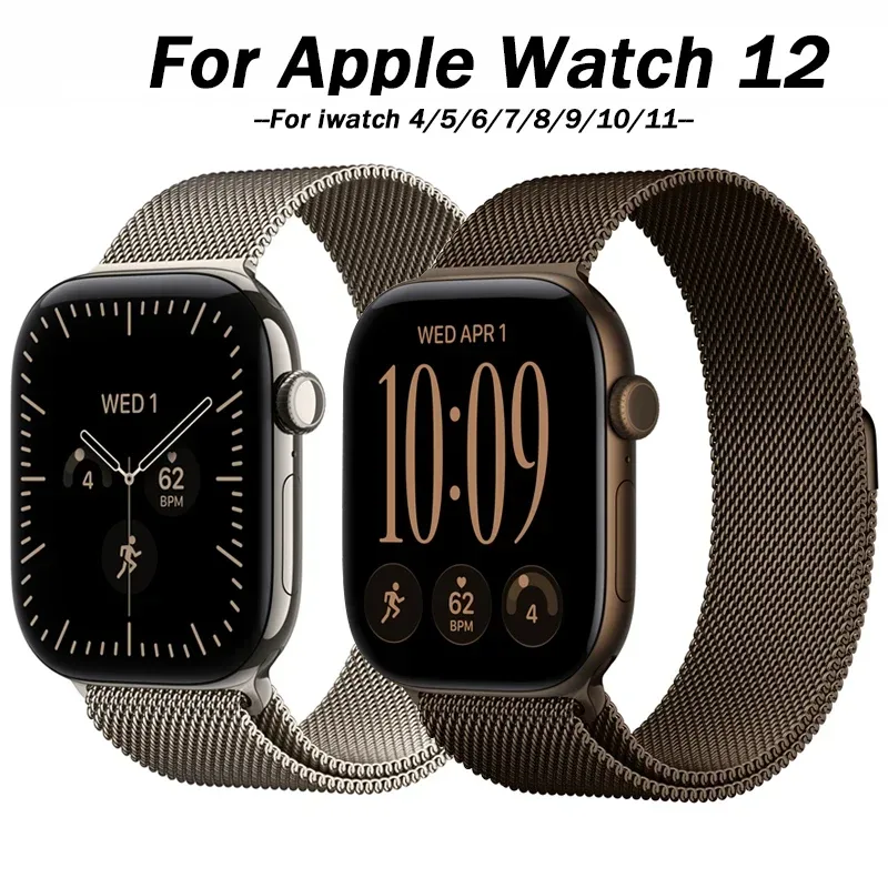 Milanese Loop für Apple Watch 12 Armband 46mm 44mm 45mm 40mm 42mm 41mm 49mm Armband iWatch Series 11 10 Ultra 2 9 8 SE 7 6 5 Band