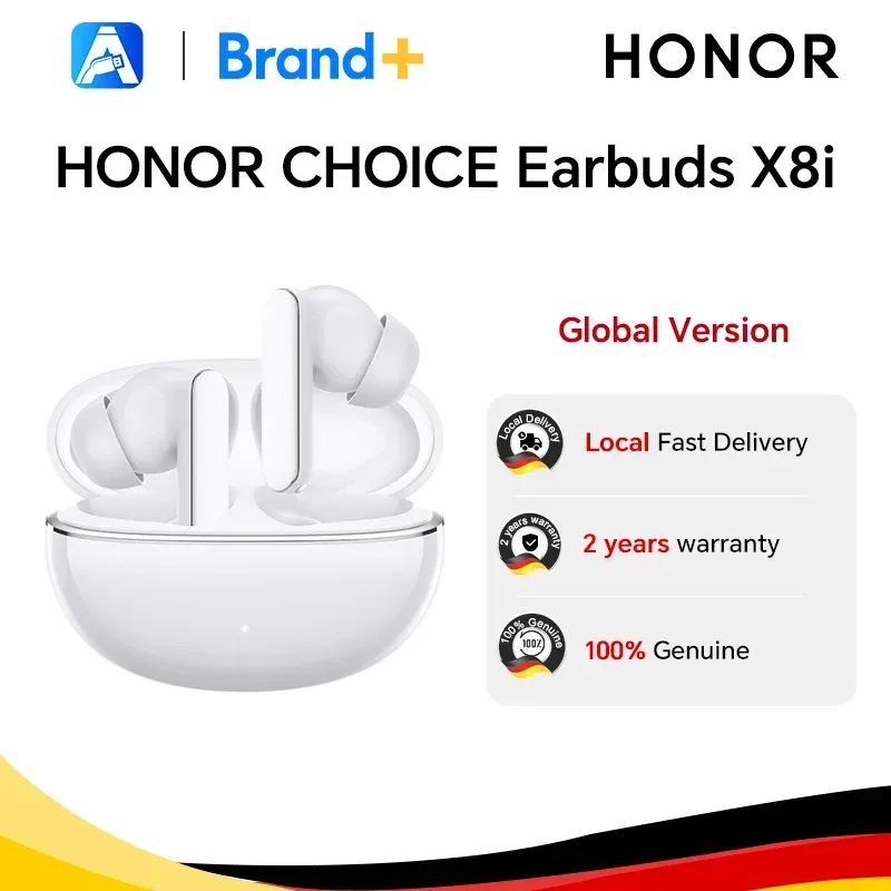 HONOR CHOICE Earbuds X8i, Intelligente Tiefen-Geräuschunterdrückung 3.0, 12mm Starkmagnet-Treiber, 44 Stunden Lange Akkulaufzeit