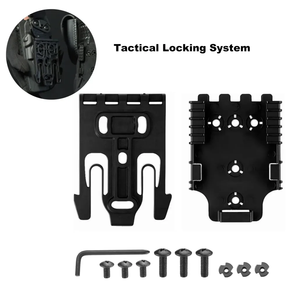Taktisches Verriegelungssystem QLS 19 22 Kit Pistolenholster Gürteladapter Pistole Schnellempfänger Gabel Jagd Schießen Training Airsoft-Ausrüstung