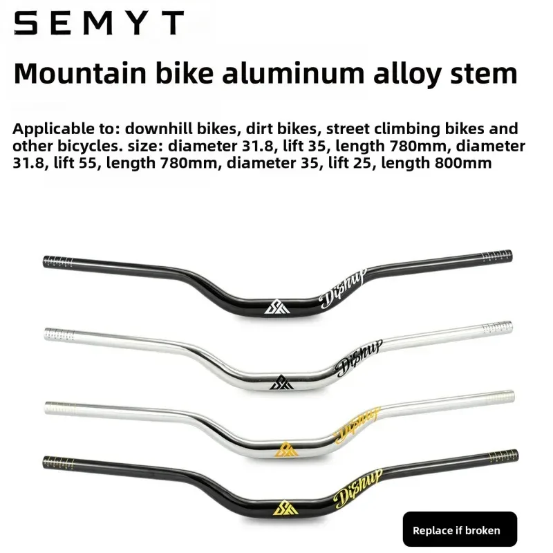 SEMYT 780/800mm Mountainbike-Lenker, 31,8/35mm Durchmesser, Aluminiumlegierung Lenker für Downhill-Biking und Offroad-Strecken