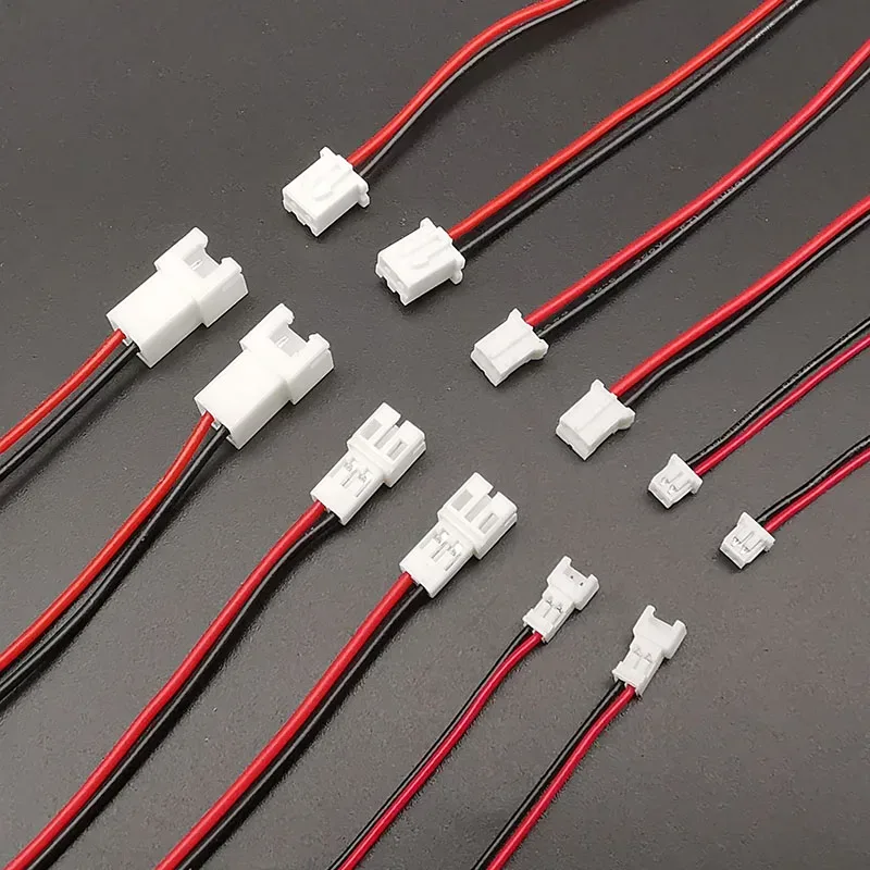 5/10 Paar Mini Micro JST 1,25 mm/PH 2,0 mm/XH 2,54 mm Rastermaß 2-poliger männlicher weiblicher Steckverbinder mit Drahtkabeln