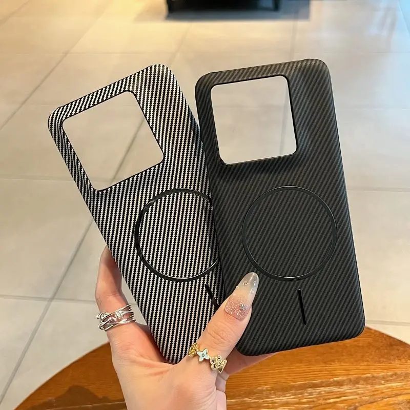 Für Xiaomi 14T 15T 17T Pro Hülle Ultradünne Luxus-Carbonfaser-Texturierte Magnetische PC-Abdeckung Für Xiaomi 17 15 14 ProMax Ultra Schutzhülle