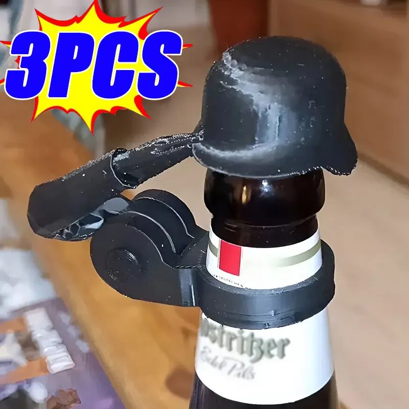 3/1PCS Kunststoff Soldat Gruß Bier Flasche Helm Kappe Kreative Design Staubdicht Helm Geformt Flasche Lustige Bier Flasche stopper