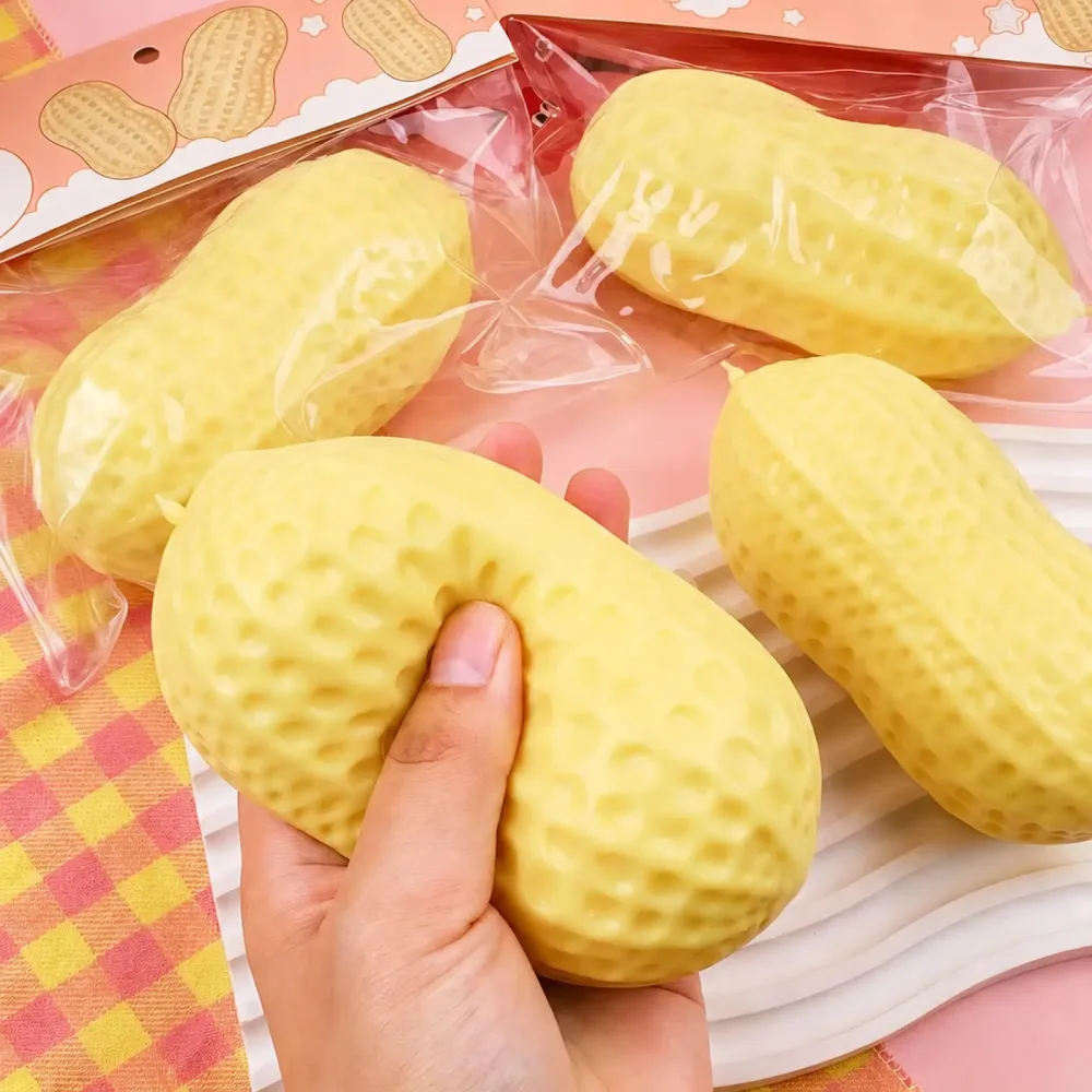 Erdnussförmige Squishy-Spielzeuge, Stressabbau-Tool, weiche Textur, Squishies, Fidget-Mode, Anti-Stress-Geschenk, Geburtstagsgeschenke für Erwachsene