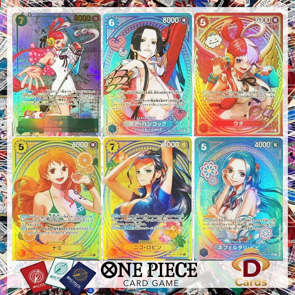 2026 One Piece OTCG Folienkarte Heroines Edition Eb03 Uta Hancock Robin Replika-Proxy Anime-Sammelkarten Englisch/Japanisch