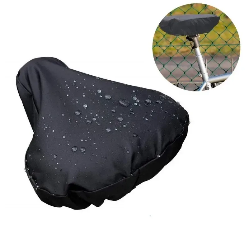 2 Stück Outdoor Fahrrads attel Regenschutz Fahrrad Sitzkissen PVC wasserdichter Sitz bezug heiß gepresster Fahrrad Regenschutz