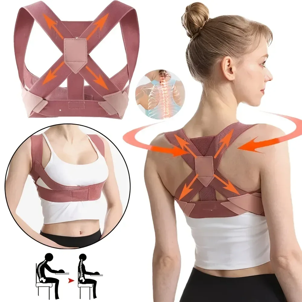 Buckel-Korrekturgürtel, gerader Rücken, offene Schulter, Lendenwirbelsäule, Korrekturgürtel, elastisch, unsichtbar, Rückenglättung, Unisex