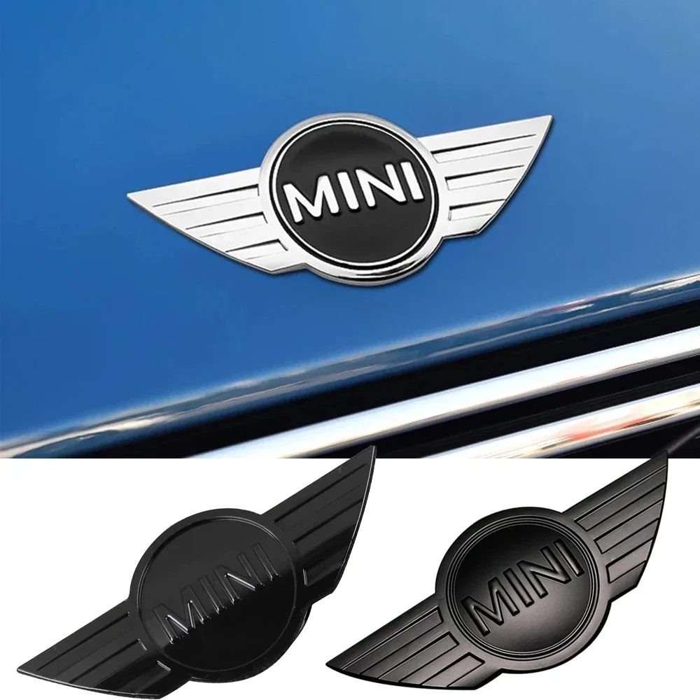 Metall-Autoaufkleber Logo Heck-Emblem Dekor Zubehör für Mini Cooper Countryman Clubman JCW F55 F56 R55 R56 R60 F60 Abzeichen