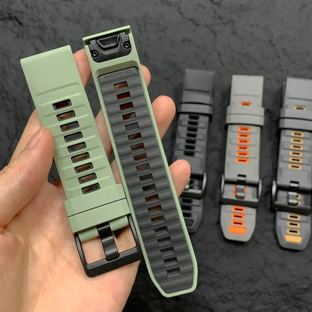 QuickFit 22mm 26mm Silikonarmband für Garmin Fenix 8Pro 7 7X 6X Pro 5X Plus Epix Gen2 Enduro 3 2 Weiches Uhrenarmband mit Schnellverschluss
