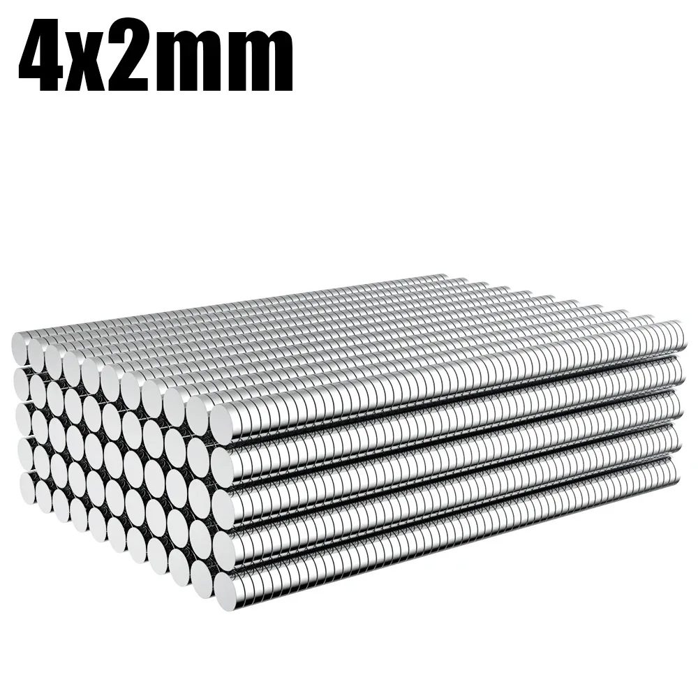 120 Stück leistungsstarker runder Magnet 4 x 2 mm für Kühlschrank, Büro, Heimwerken