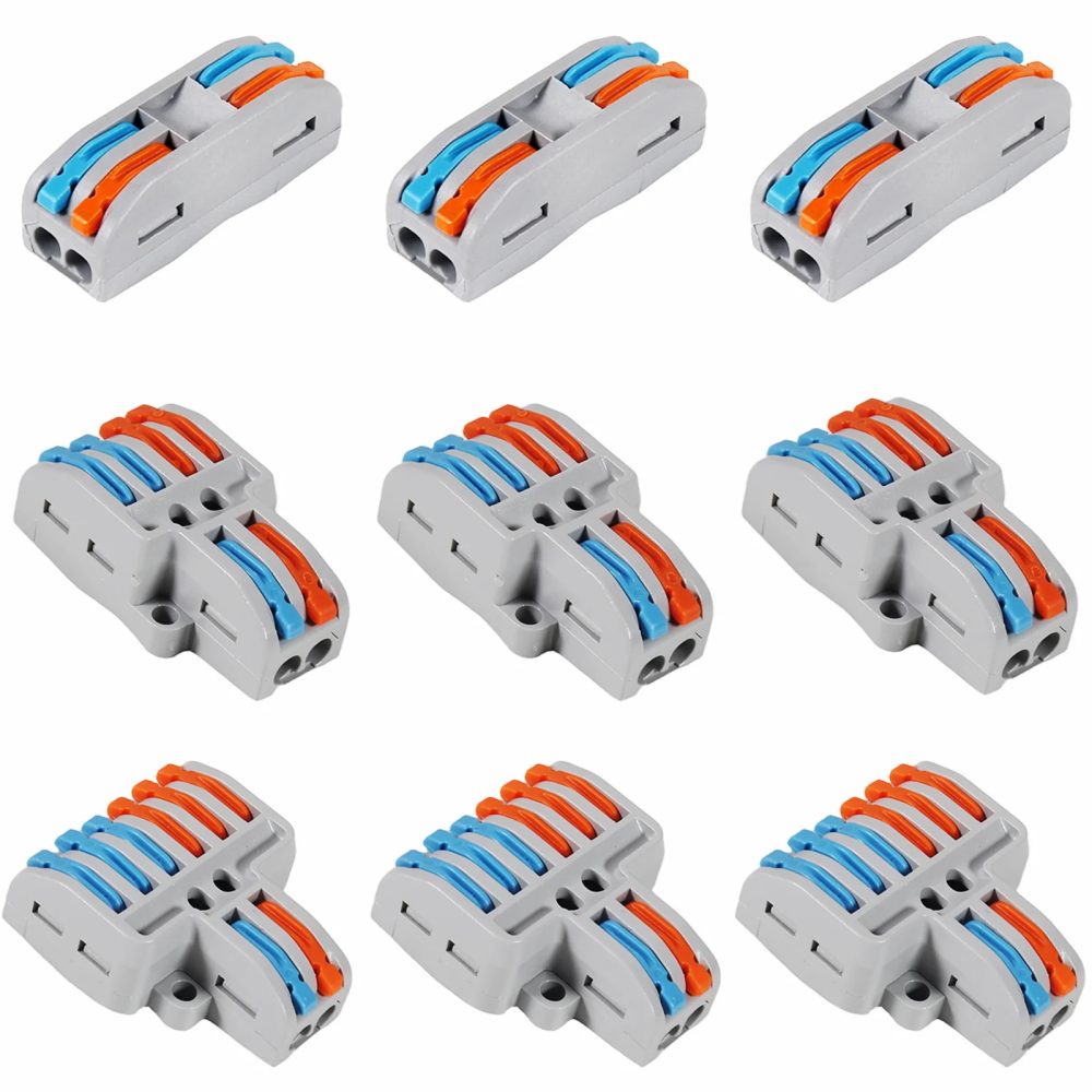 9 Stück kompakte Spleiß draht verbinder Sortiment Pack Hebel verbinder Kit, Schnell verdrahtung stecker für awg 28-12