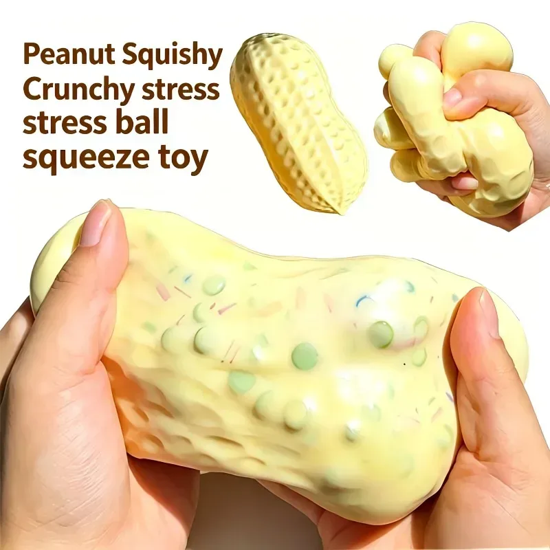 Erdnuss-Quetschball Knuspriges Stressabbau-Spielzeug Handgemachter Quetschball Butterweiches Gefühl Fidget-Spielzeug ASMR Sensorisches Spielzeug für Erwachsene