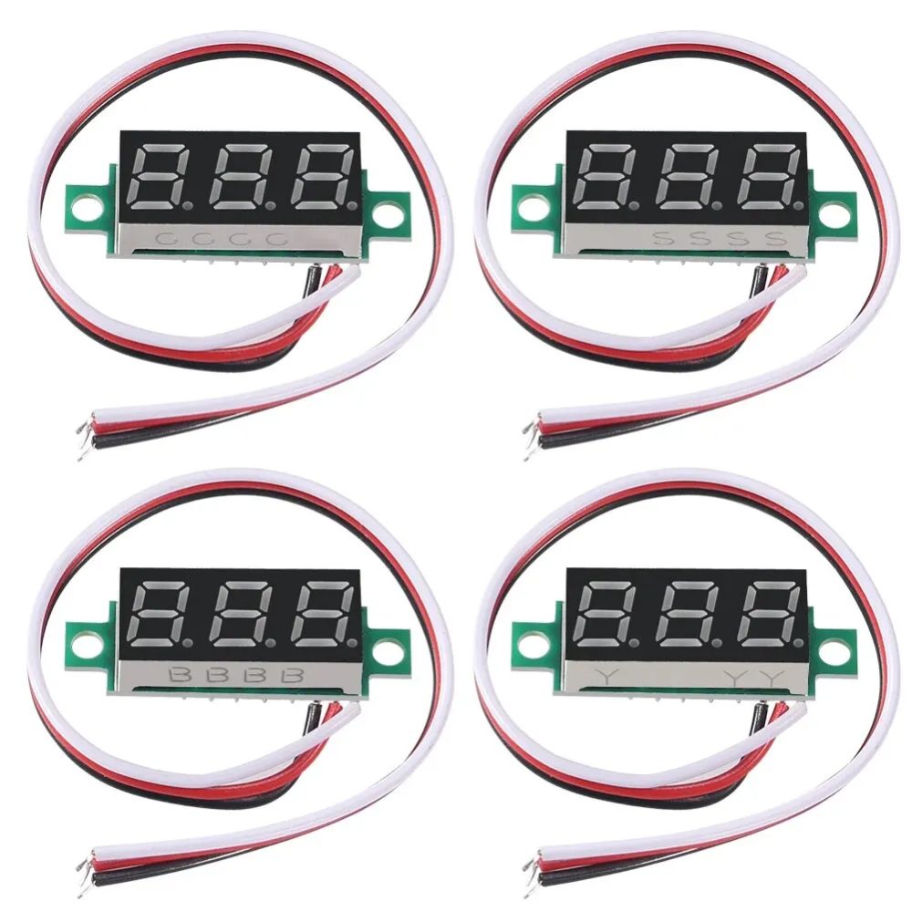 4 stücke Digital Mini Digital Voltmeter 0,28 Zoll Drei-Linien 0-100 V Digital Voltmeter Gauge Tester LED display Panel Voltmeter