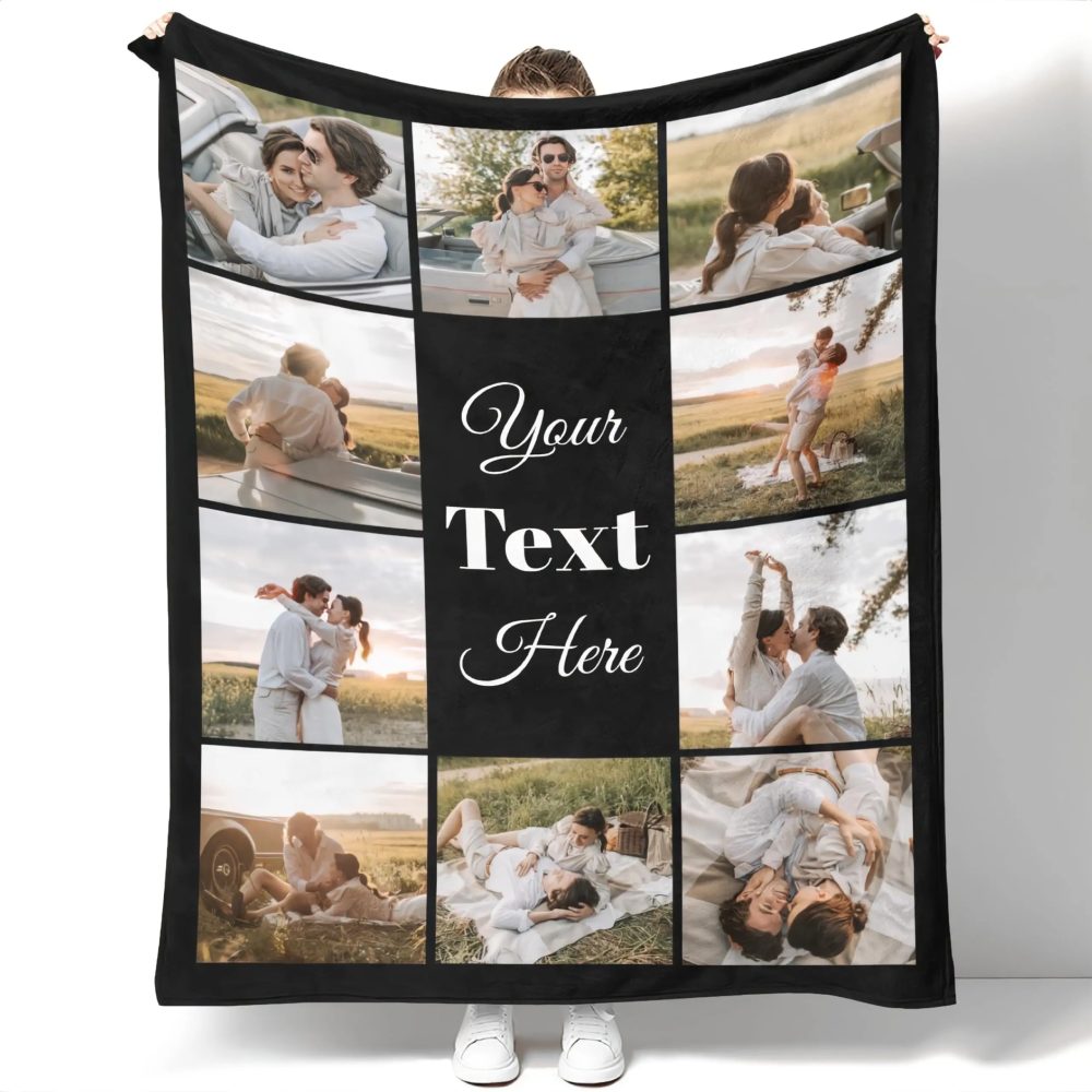 Personalisierte Decke mit Bild Maßgefertigte Decken mit Fotos Individuelle Geschenke für Geburtstag Jubiläum Weihnachten Neujahr