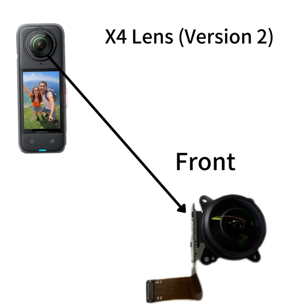 Geeignet für Insta360 X4 Vorder- und Rückkamera-Objektivmodul, Ersatzteile für die hintere Linsenbaugruppe