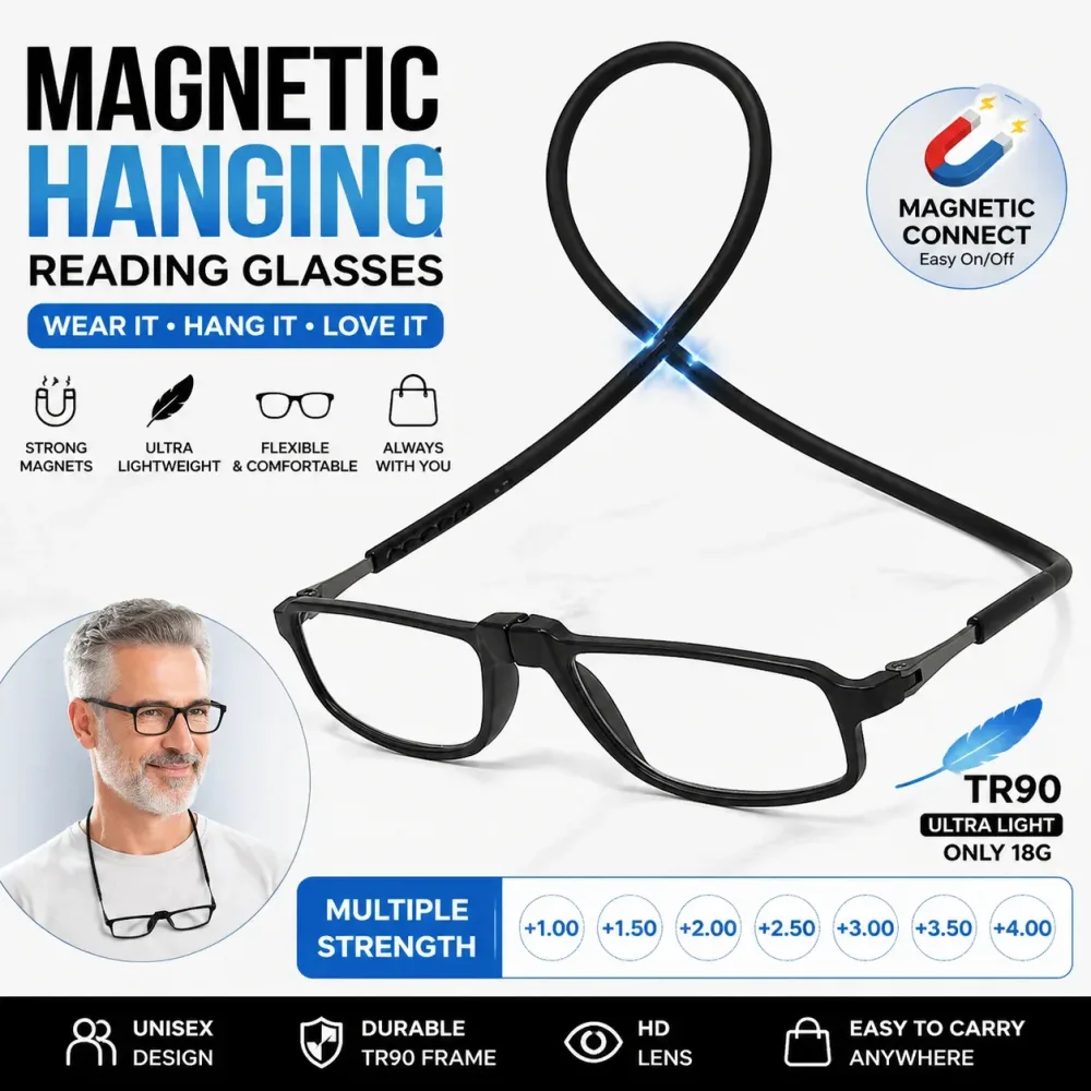 Neue Faltbare Lesebrille mit Hochauflösendem Harzglas, Modische Magnet-Lesebrille gegen Ermüdung, Großhandel Lesehilfen