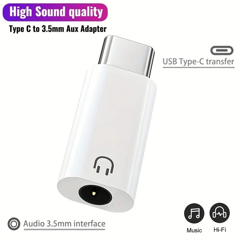 Typ-C zu 3,5mm Klinke AUX Audio-Adapter für iPhone 15-17 Pro Max Typ C zu 3,5mm mit Mikrofon für Samsung Xiaomi Kopfhöreranschluss