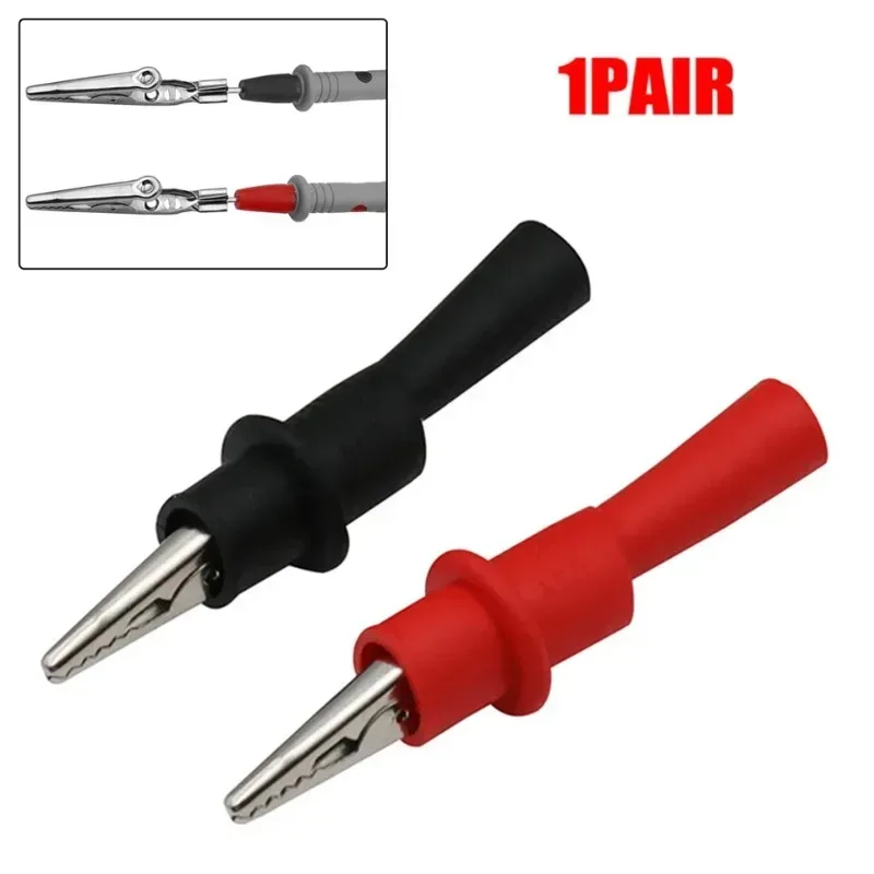 2 stücke Krokodilklemmen Test Clip Clamp Set Rot Schwarz Draht Tipps 10A 1000 V Multimeter Tester Sonden für AC DC Power Messung