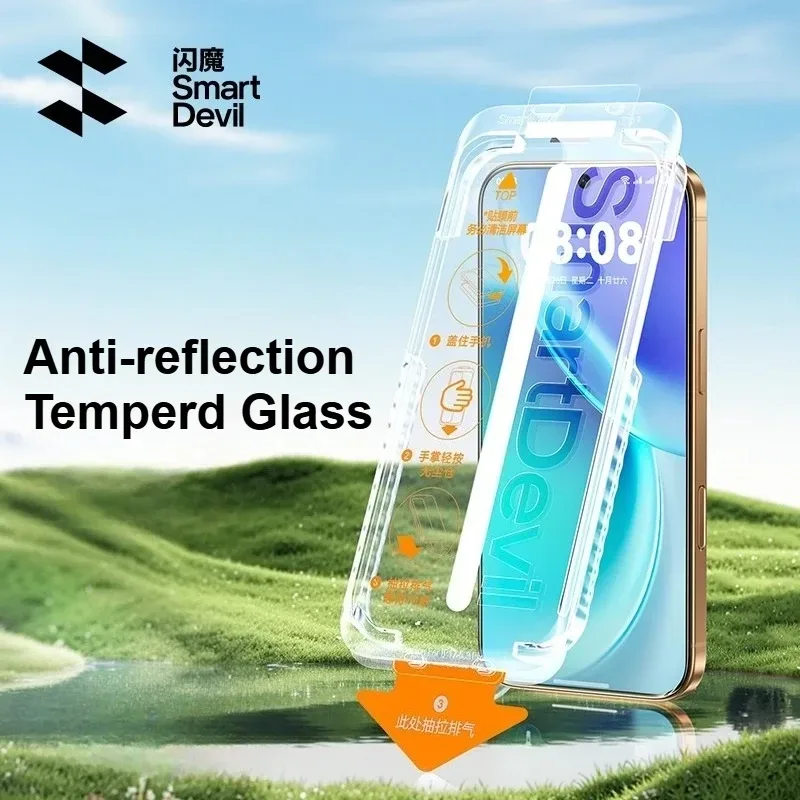 SmartDevil Antireflexions-Hartglasfolie für VIVO X300 Pro X300 HD AR Displayschutzfolie mit einfacher Installationshilfe