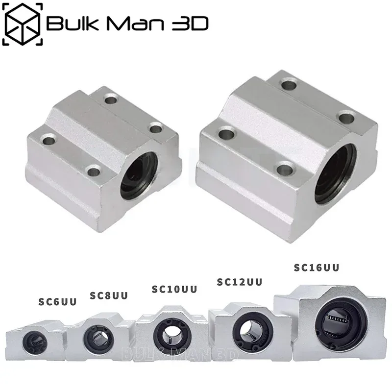 2Pcs Linear Kugellager Gleitbuchse Block SC6UU SC8UU SC10UU SC12UU SC16UU für CNC 3D Drucker Linear Guild Schiene Welle teile
