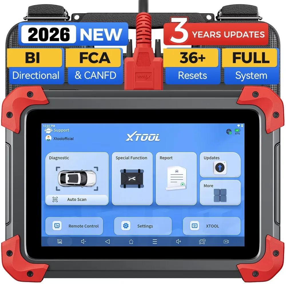 XTOOL D7 OBD2-Scanner, Kfz-Scanner, 36+ Reset-Tastenprogrammierung, FCA CANFD/DoIP, alle Systemdiagnose, ECU-Codierung, 3 Jahre Update