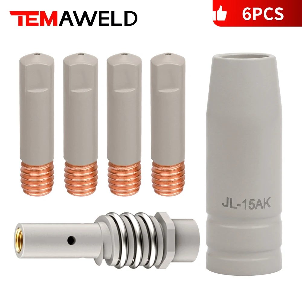 MB 14/15AK beschichtetes Schweißwerkzeug, 0,8?1,2 mm, violettes Kupfer, leitfähige Düse, isolierende Hülse, Verbindungsstange, Schweißzubehör