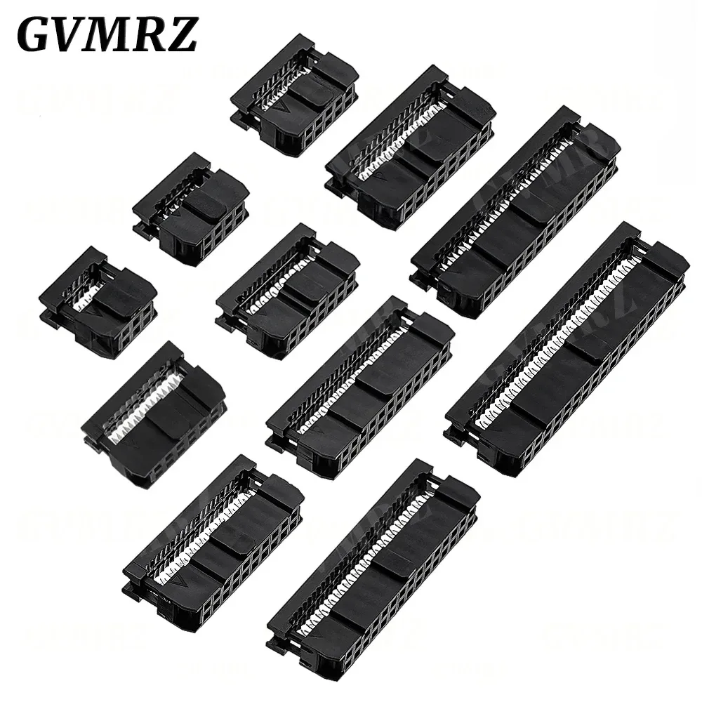10 TEILE/LOS 2,54 MM Pitch 6 Position 8 10 12 14 16 18 20 24 26 30 34 40 Pin weibliche IDC Buchse IDC Stecker Band Kabel
