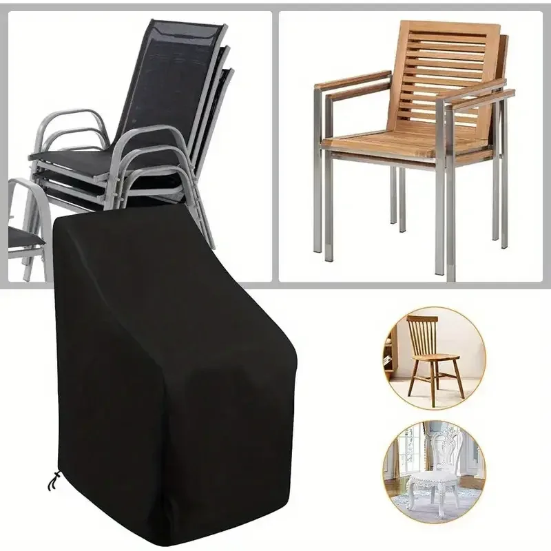 1pc Premium wasserdicht stapeln Outdoor Stuhl bezug-strap azier fähiger 210d Stoff Lounge Chair Protector mit Wetterschutz