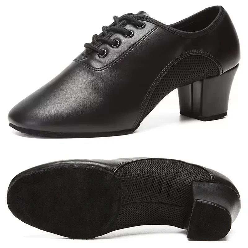 Latin Dance Schuhe Männer Moderne Tango Salsa Leder Ballsaal Schuhe Quadratische Absätze Erwachsene Kinder Jungen Party Tanz Schuhe sport