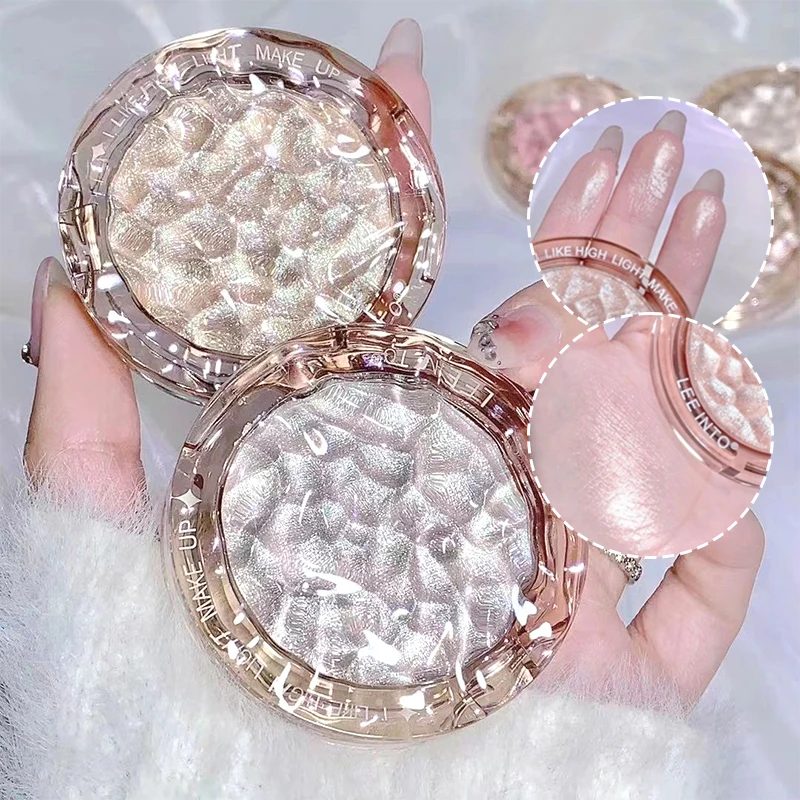 Hochglanz Puder glanz Glitter Highlight Kontur Palette natürlicher Glanz Kontur Concealer dauerhaftes Licht