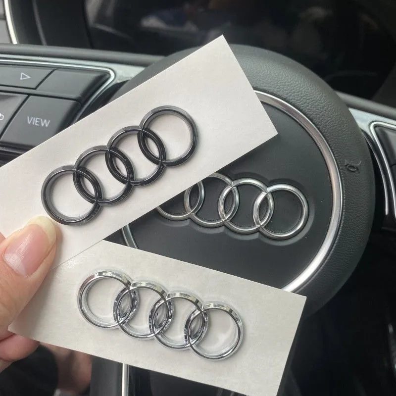 Auto-Lenkrad-Mittelkappen-Aufkleber: Zufällige Emblem-Embleme für Audi Sline A3 A4 B8 8P B9 8V B6 A5 B7 A1 A6 C6 Q3 Q5 C7 8I TT