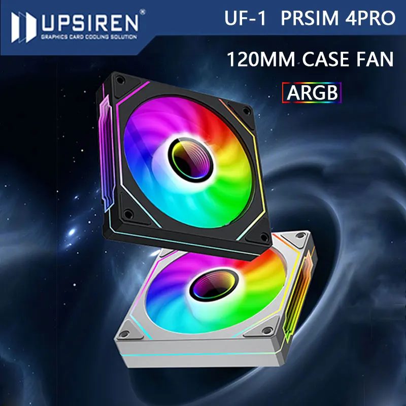 UPSIREN UF-1 PRISM 4 PRO Computergehäuselüfter 12 cm ARGB 4-poliger PWM-Leiser Lüfter 12 V großes Luftvolumen 45,2 CFM/600?1500 U/min