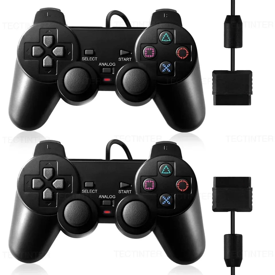 Kabelgebundener Controller für Sony PS2 Gamepads für Joystick für Playstation 2 Vibrations-Schock-Joypad Kabelgebundener USB-PC-Controller Zubehör