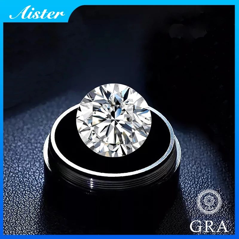 100% Echter Moissanit Labor-Gezüchteter Diamant D-Farbe Zertifizierter Moissanit Loser Stein Moissanit-Edelstein mit GRA-Zertifikat für Ringe