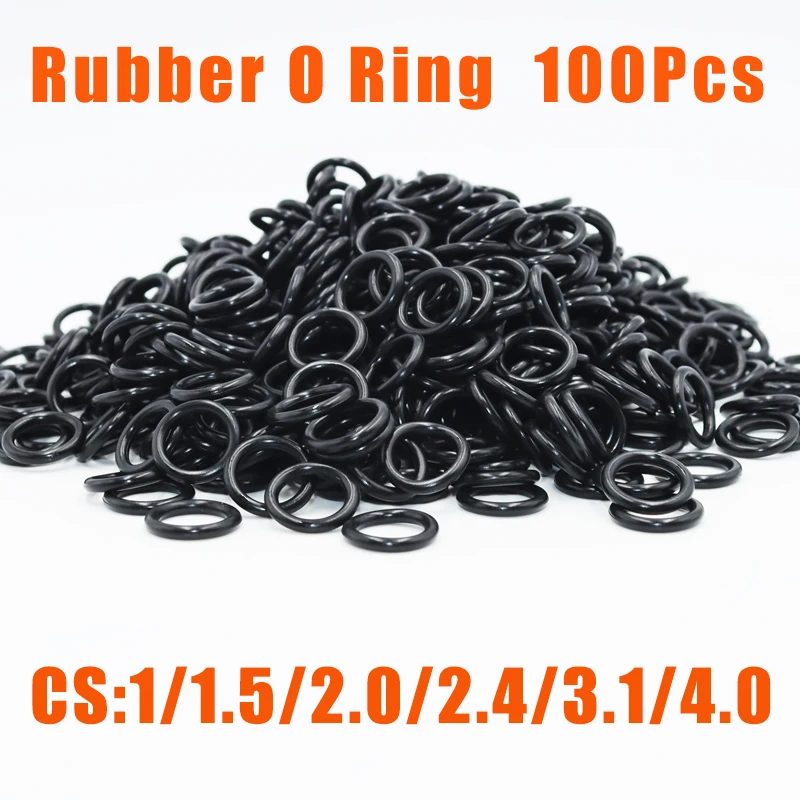 100/20 Stück O-Ring CS 1/1,5/2/2,4/3,1/4 Gummi-O-Ring-Dichtungsscheibe NBR O-Ring Sanitärdichtung Ölbeständiger Hochtemperaturring