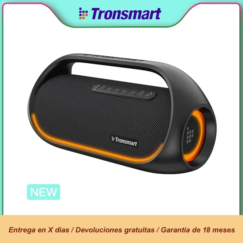 Tronsmart Bang Bluetooth-Lautsprecher 60W Outdoor-Partylautsprecher mit Hi-Res Audio, starkem Bass, App-Steuerung, tragbarem Griff