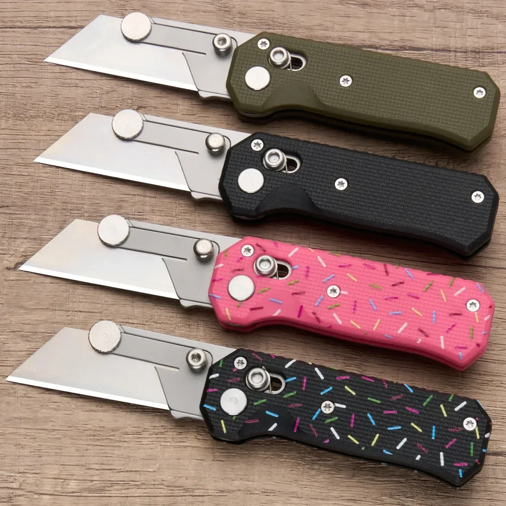 2026 neues Handklappmesser mit 420er-Stahl und G10-Griff, tragbares Kunstmesser, hohe Härte, Auspacken mit Klinge, Geschenkbox