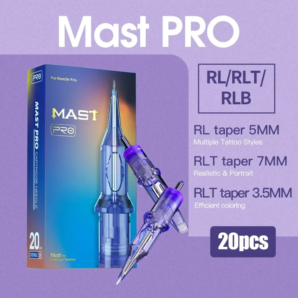 Mast Pro PMU Tattoo-Patronennadeln, 1RL, 3RL mit hoher Präzision, für Tätowierungen, Permanent-Make-up, Mikropigmentierung, Augenliner, Lippen und Augenbrauen