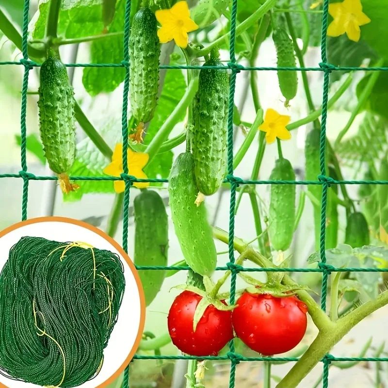 Pflanzenspalier Pergolen, robustes Polyester-Wachstumsnetz, Gartenspaliernetz mit quadratischem Netz zum Klettern von Pflanzen, Gemüse,
