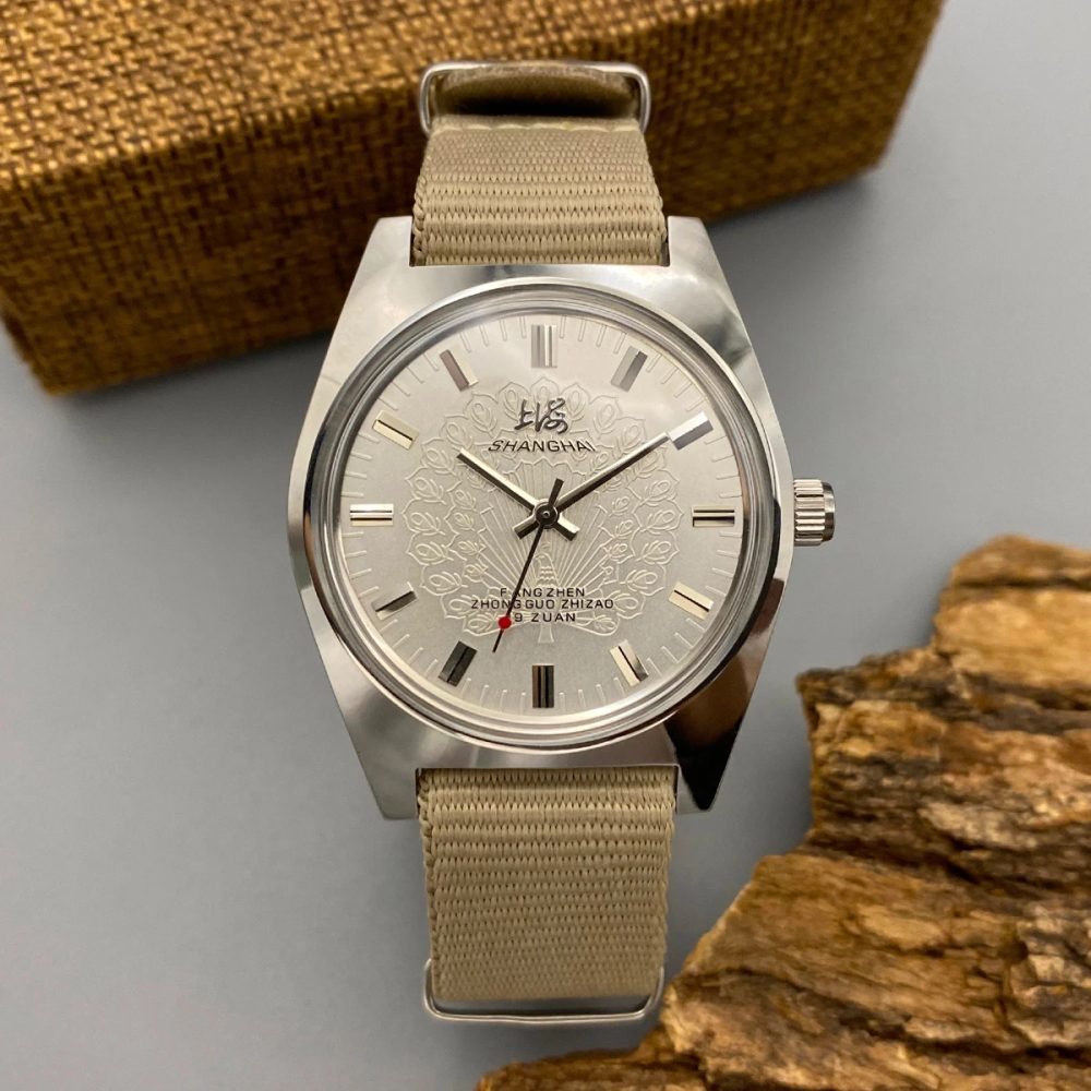 Shanghai 36 mm mechanische Handaufzugsuhr 7120 ? wasserdichte Bauhaus-Design-Uhr aus Edelstahl für Herren
