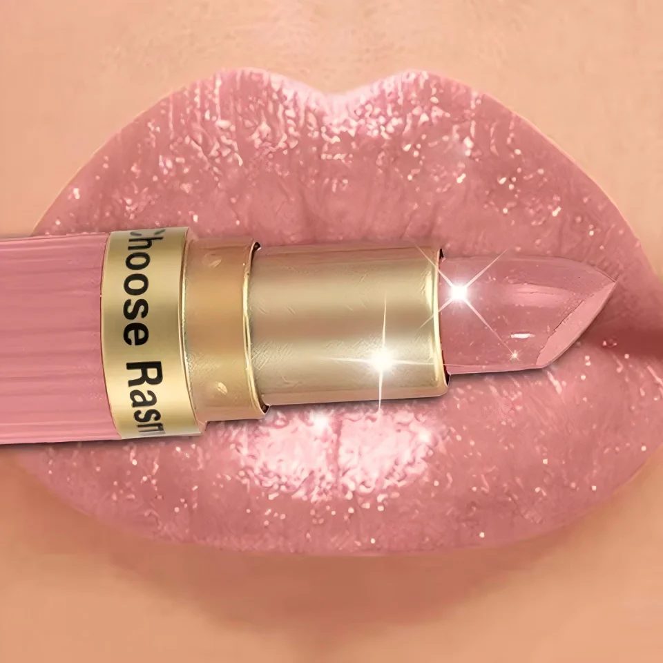Perlglanz-Rosa-Glitzer-Samt-Lippenstift, metallisch, wasserfest, langlebig, matt, schimmernd, Diamant-Lippenstift, Damen-Make-up, Kosmetik